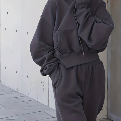 2-teiliges Athleisure-Set, Übergroßer Kapuzenpullover & Sweatpants