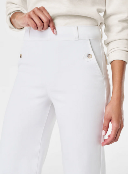 Alva™ - Taillenkontrollierende Twill Cropped Weite Hose