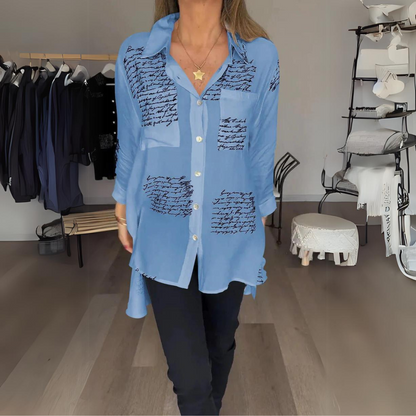 Callista™ - Handgeschriebene Button-Up-Bluse