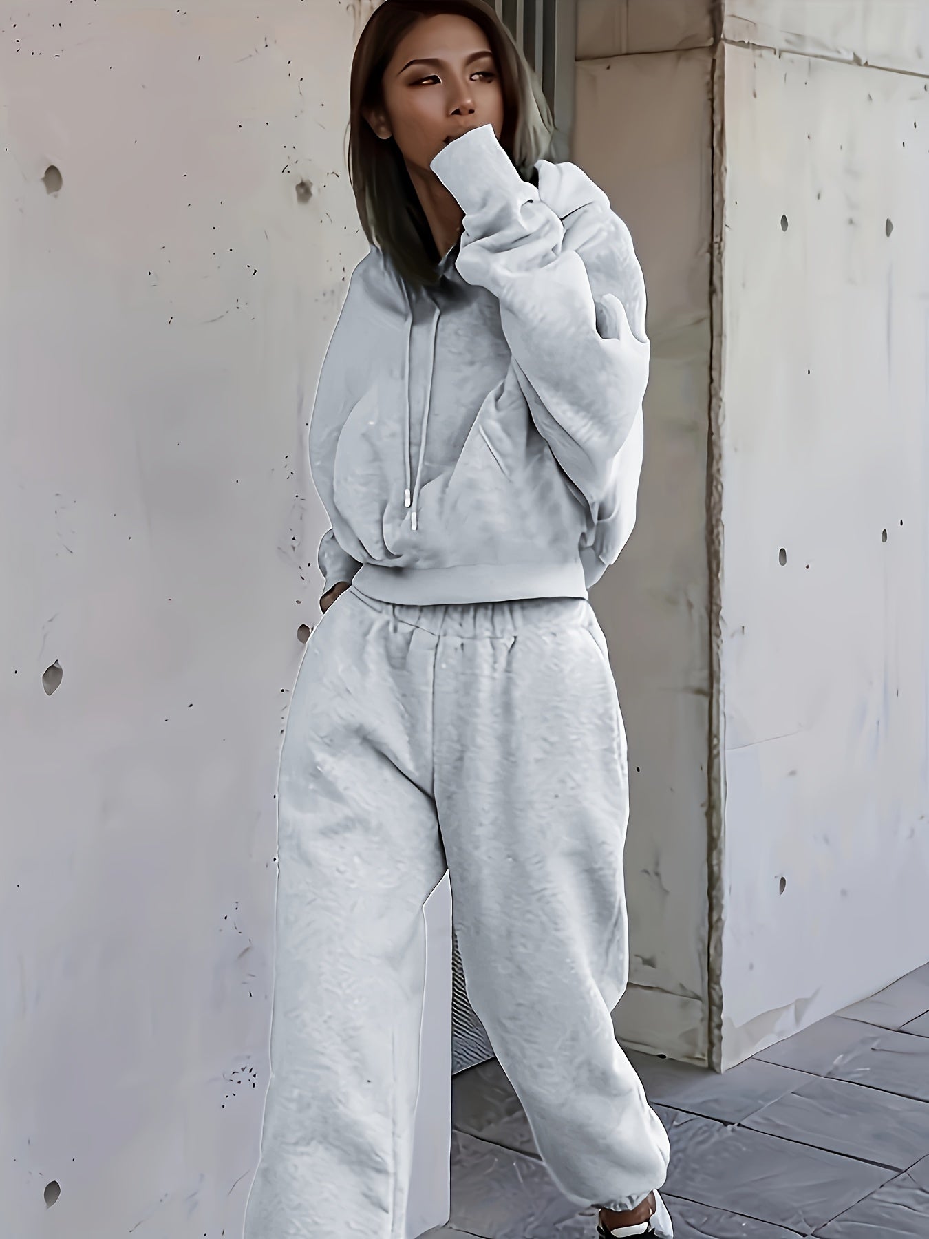 2-teiliges Athleisure-Set, Übergroßer Kapuzenpullover & Sweatpants