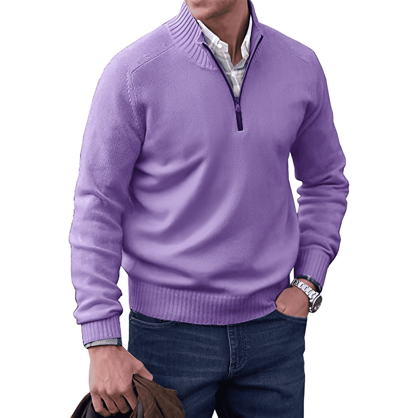 Charlie™ - Eleganter Kaschmirpullover mit Reißverschluss