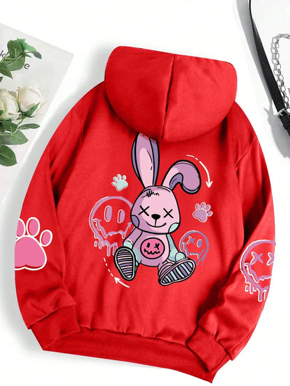 Zoe™ – Kawaii Rebel Bunny Hoodie