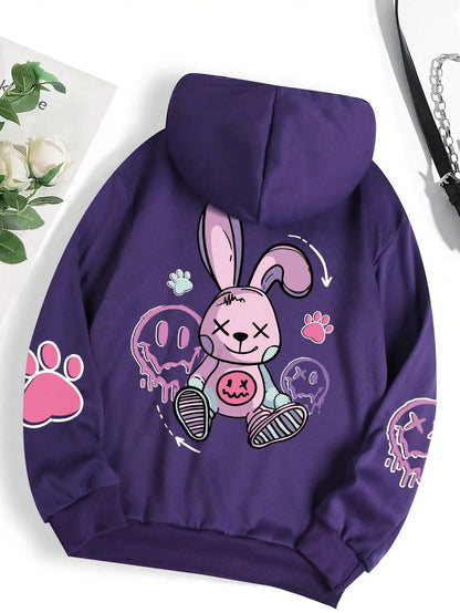 Zoe™ – Kawaii Rebel Bunny Hoodie