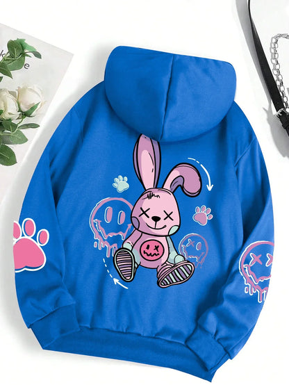 Zoe™ – Kawaii Rebel Bunny Hoodie