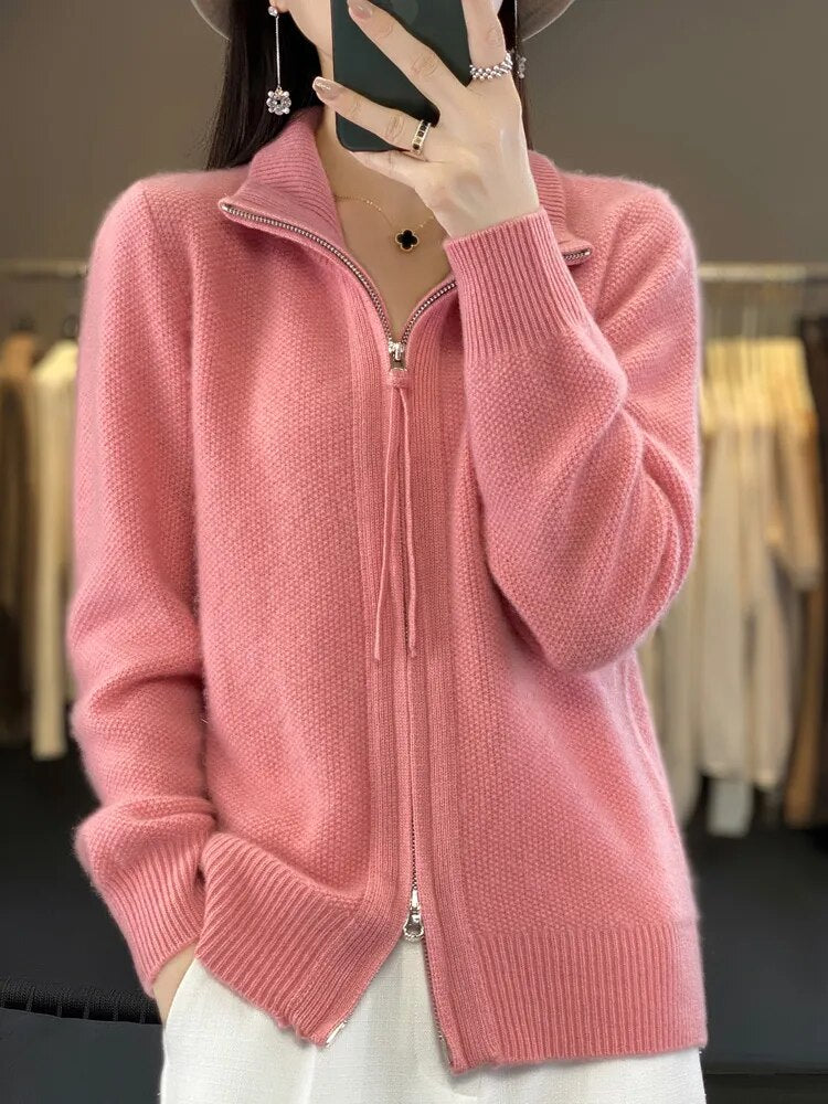 Amelia Gemütlicher Zip-Up Cardigan