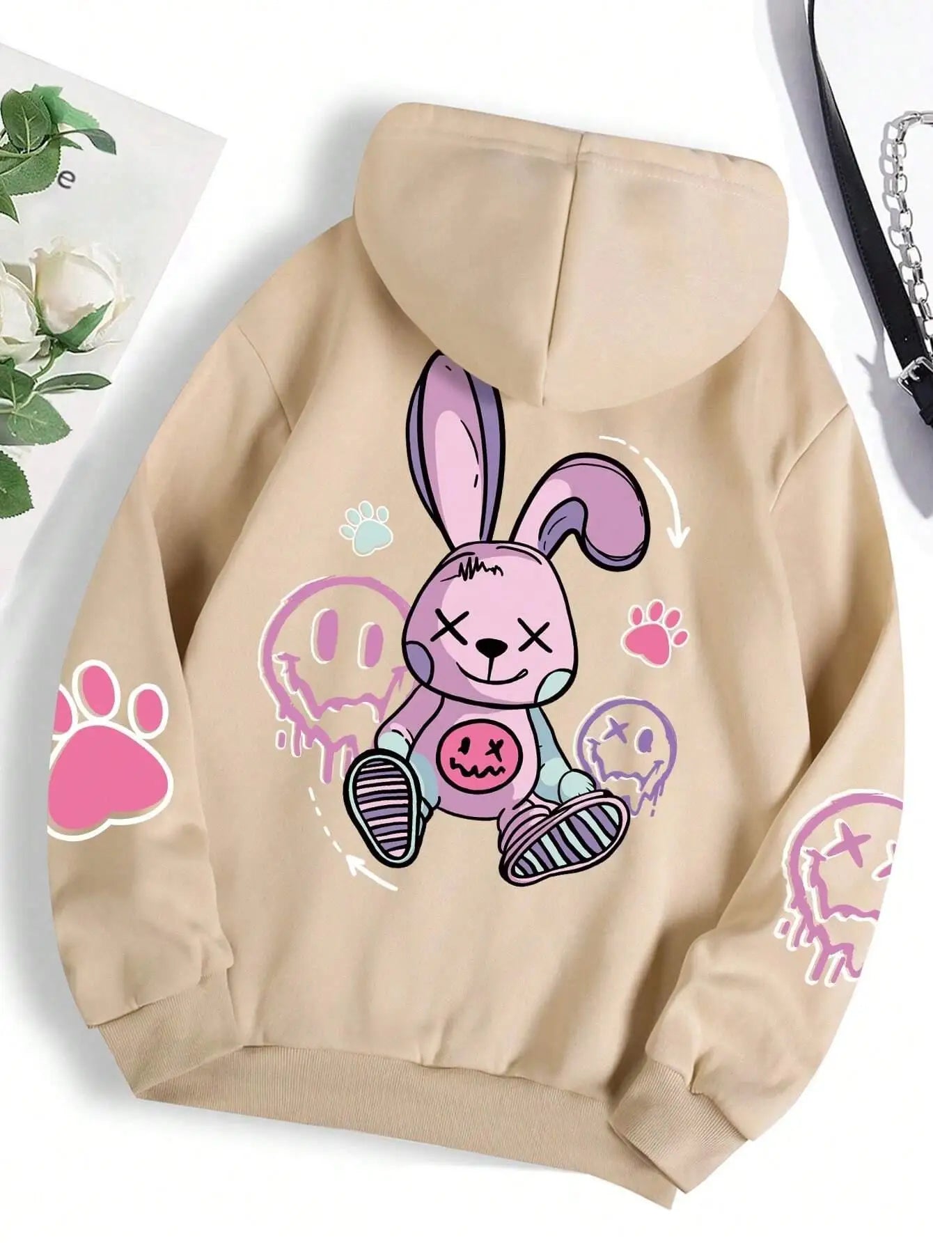 Zoe™ – Kawaii Rebel Bunny Hoodie