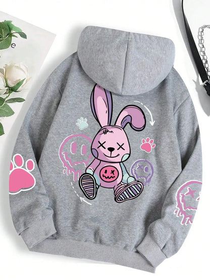 Zoe™ – Kawaii Rebel Bunny Hoodie