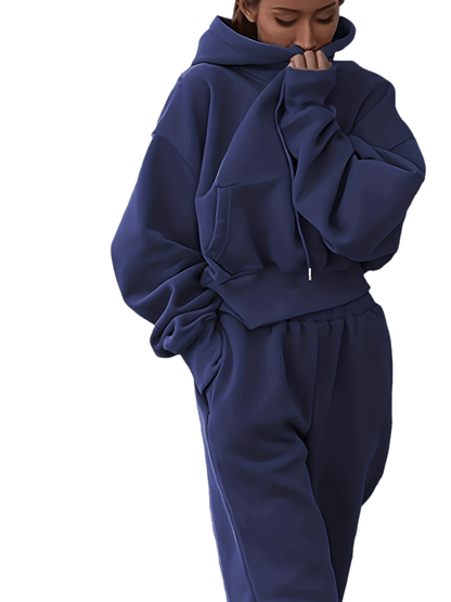 2-teiliges Athleisure-Set, Übergroßer Kapuzenpullover & Sweatpants