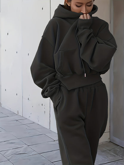 2-teiliges Athleisure-Set, Übergroßer Kapuzenpullover & Sweatpants