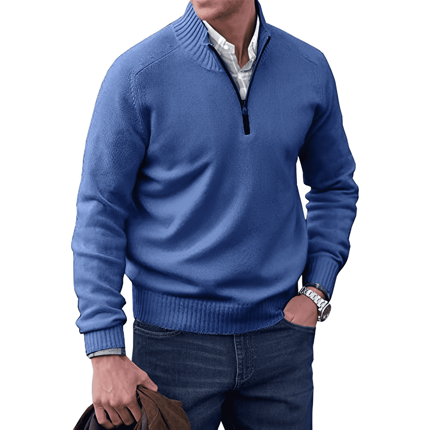 Charlie™ - Eleganter Kaschmirpullover mit Reißverschluss