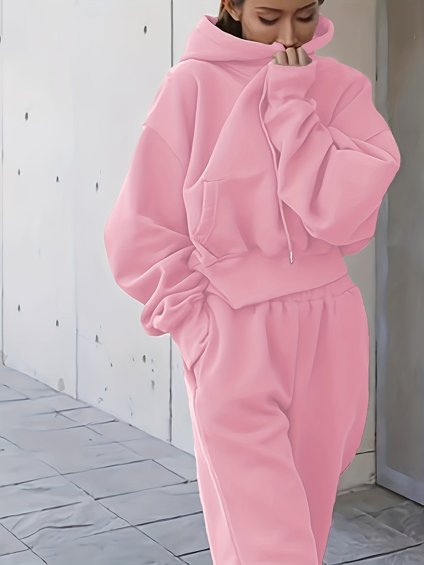 2-teiliges Athleisure-Set, Übergroßer Kapuzenpullover & Sweatpants