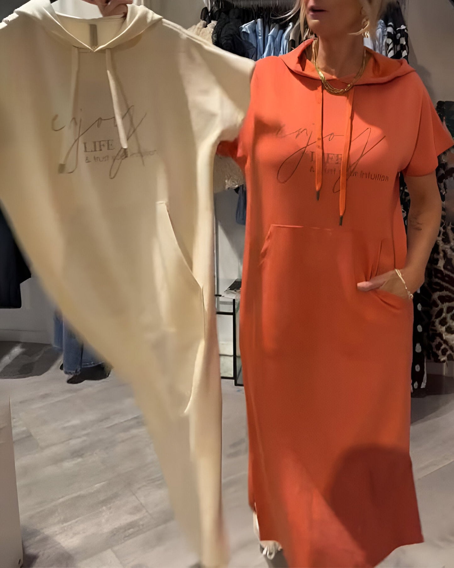 Saskia™ | Lässiges Hoodie-Kleid