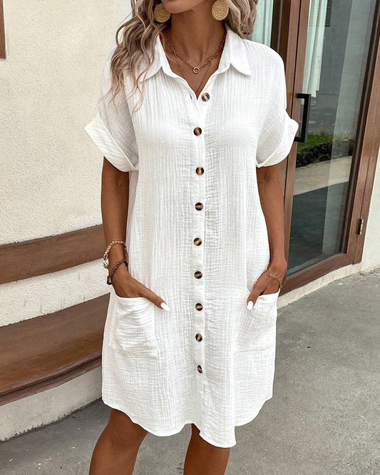 Melsie™ - Comfortable Shirt Dress