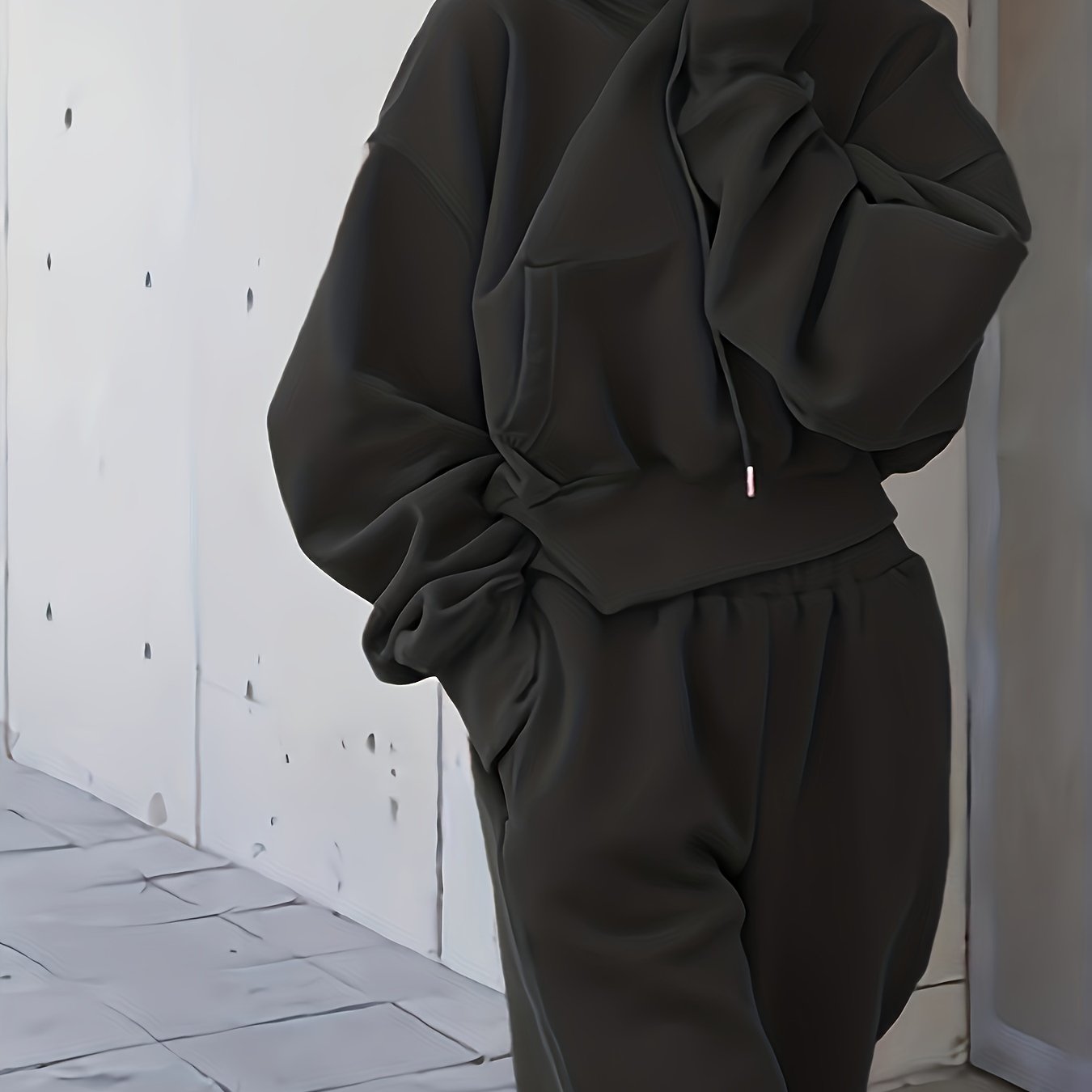 2-teiliges Athleisure-Set, Übergroßer Kapuzenpullover & Sweatpants